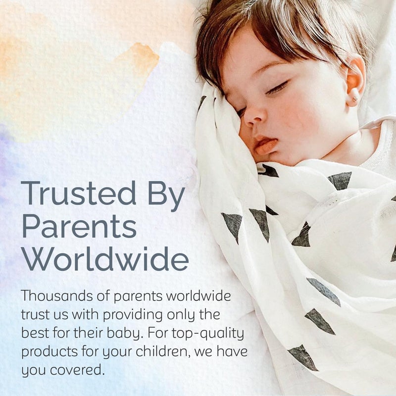 KiddyCare Baby Muslin Swaddle Nursery Blanket for Newborns | Bab Blankets for Boys/girls | Baby Cotton Blanket Gift for Newborn Babies 4-Pack - Image 5